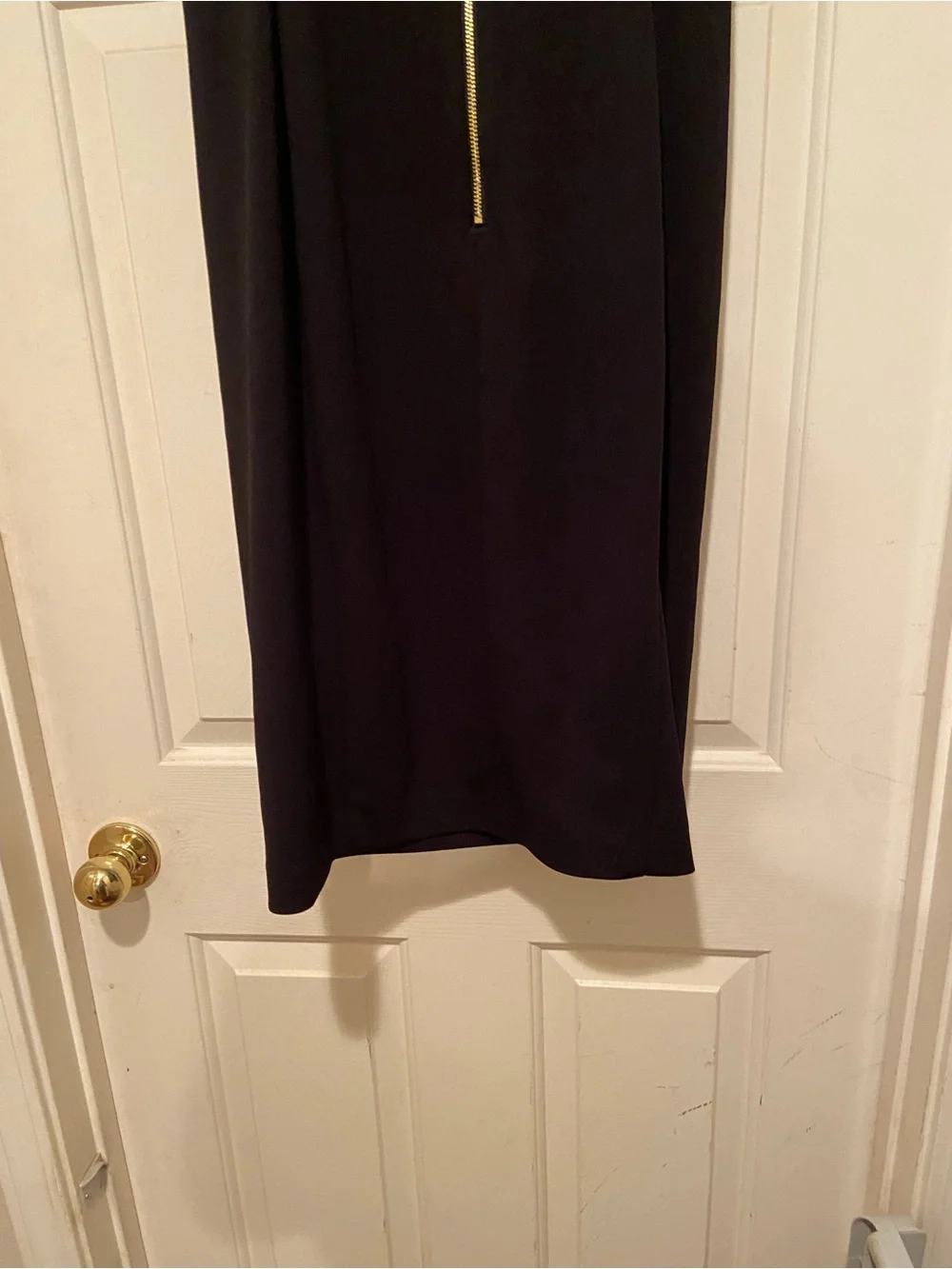 NWT Michael Kors Calvin Klein Collab Size 8 Black Short-Sleeve Midi Sheath Dress